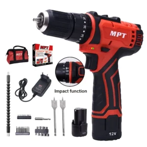 37 PCS Li-ion Cordless Impact Drill Kit MPCID1233.K02