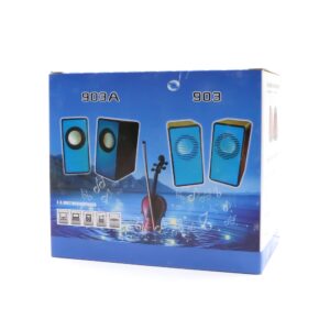 مكبرات صوت سلكية متعددة الوسائط للكمبيوتر (Multimedia Digital Speakers) بنظام استريو قطعتين (2.0 Channel). 